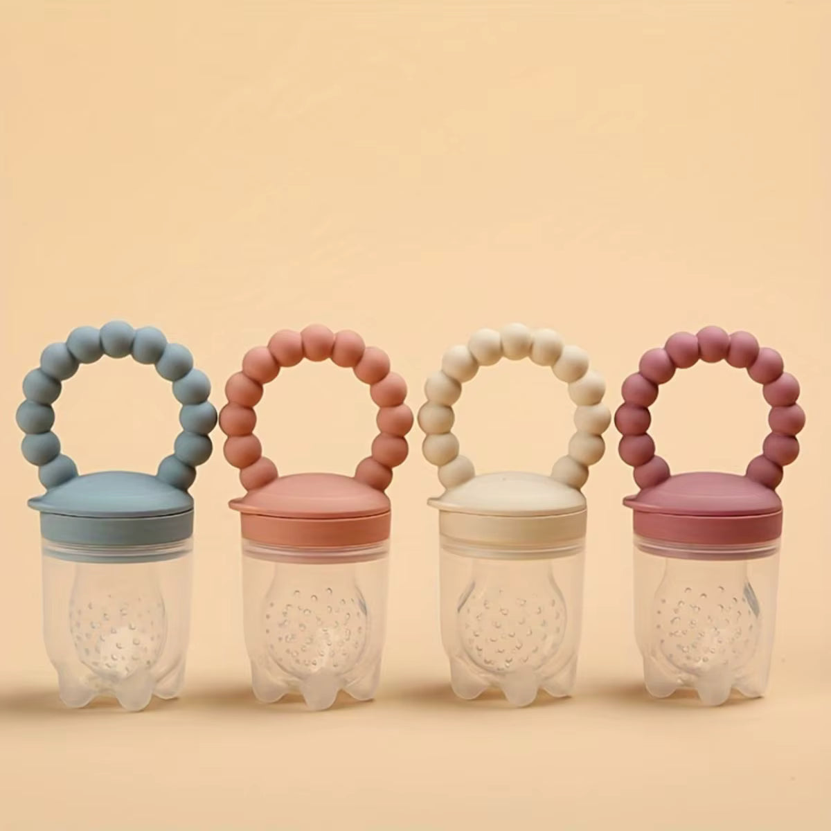 3pcs Children's Silicone Fruit & Vegetable Feeder With Handle