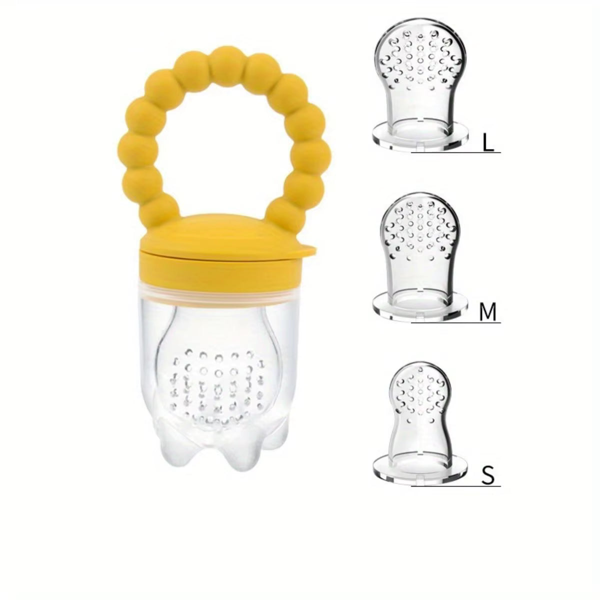 3pcs Children's Silicone Fruit & Vegetable Feeder With Handle