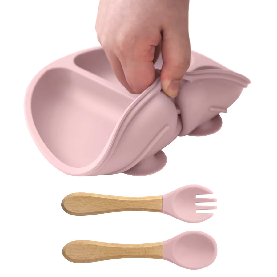 3PCS Baby Silicone Feeding Set