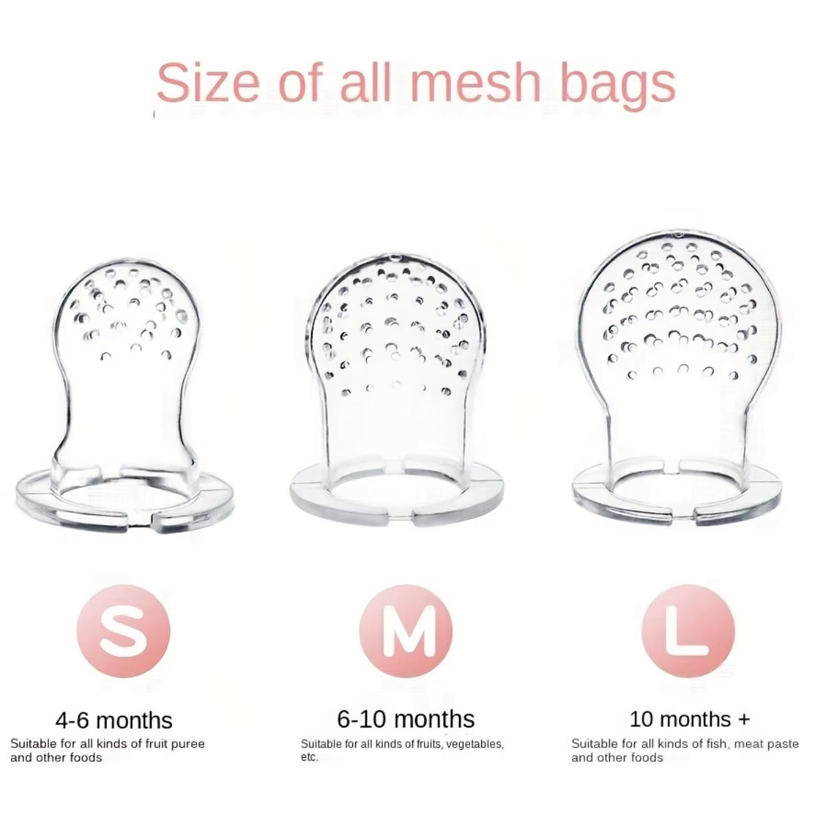 3pcs Children's Silicone Fruit & Vegetable Feeder With Handle
