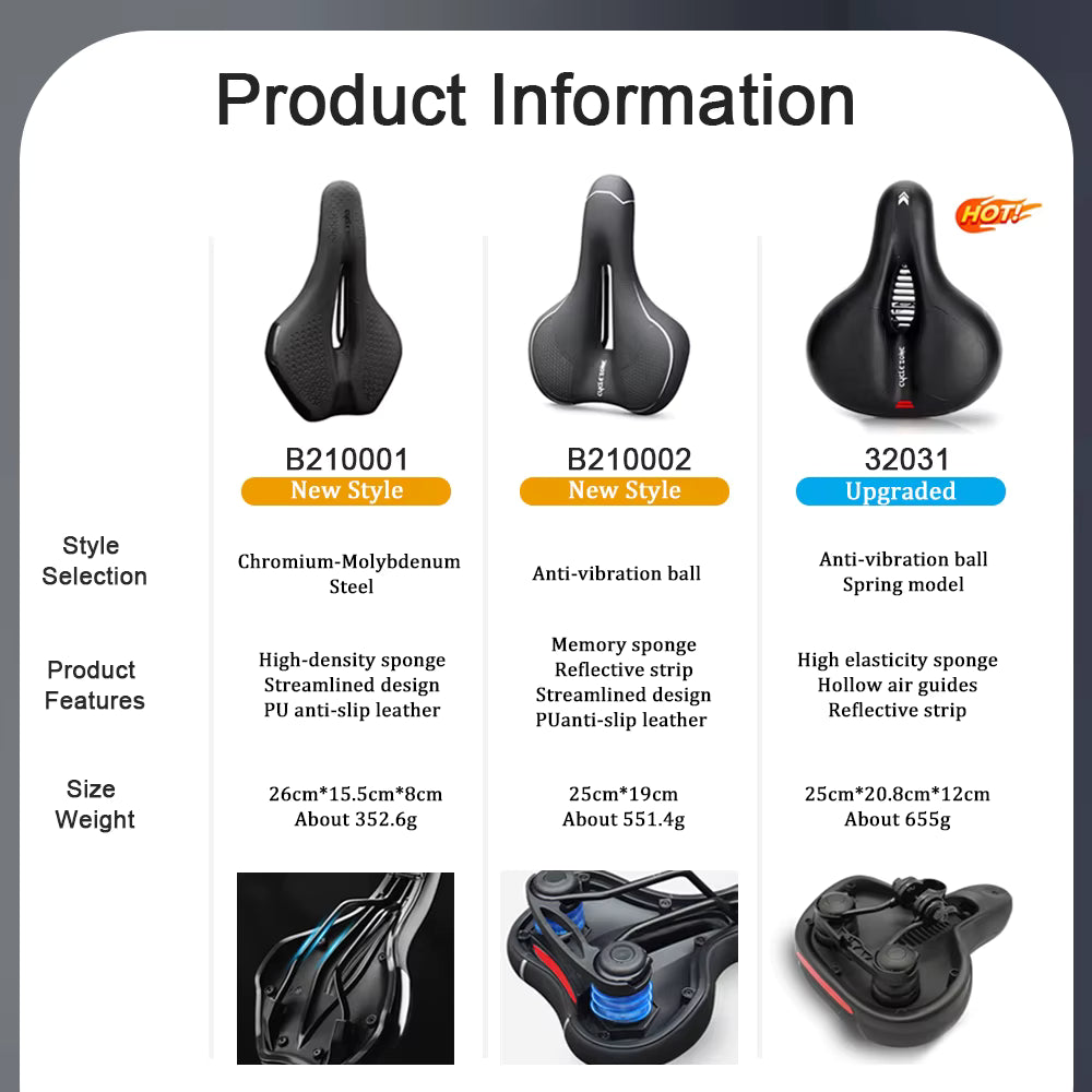 Comfort Bike Saddle