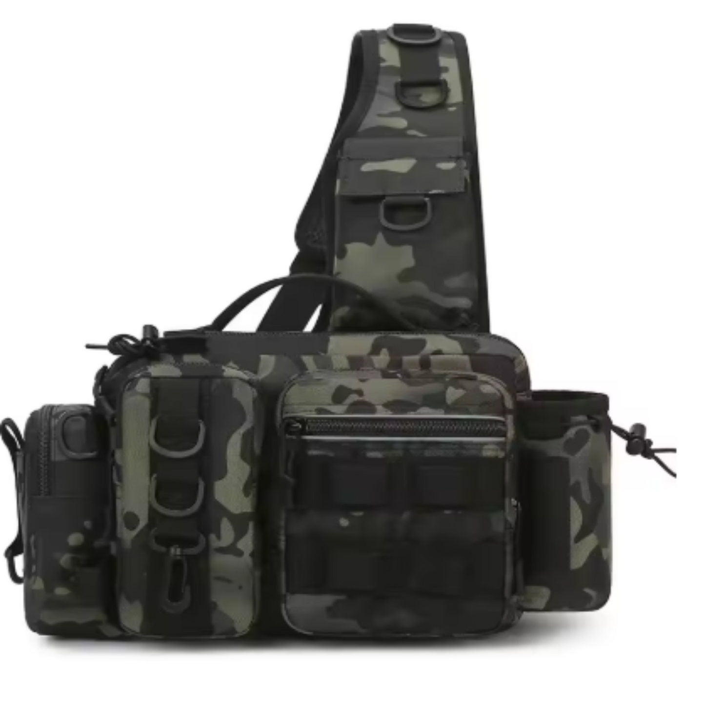 Fishing Tackle Backpack with Rod Holder