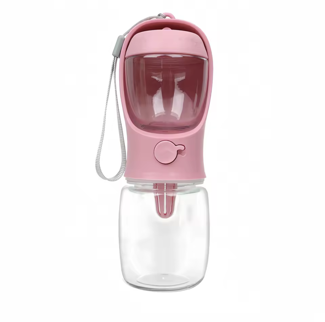Portable Pet Water Bottle with Food Container
