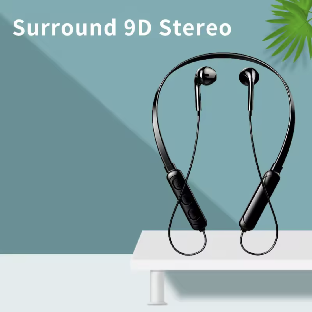 Wireless 9D Bluetooth Neckband Headset