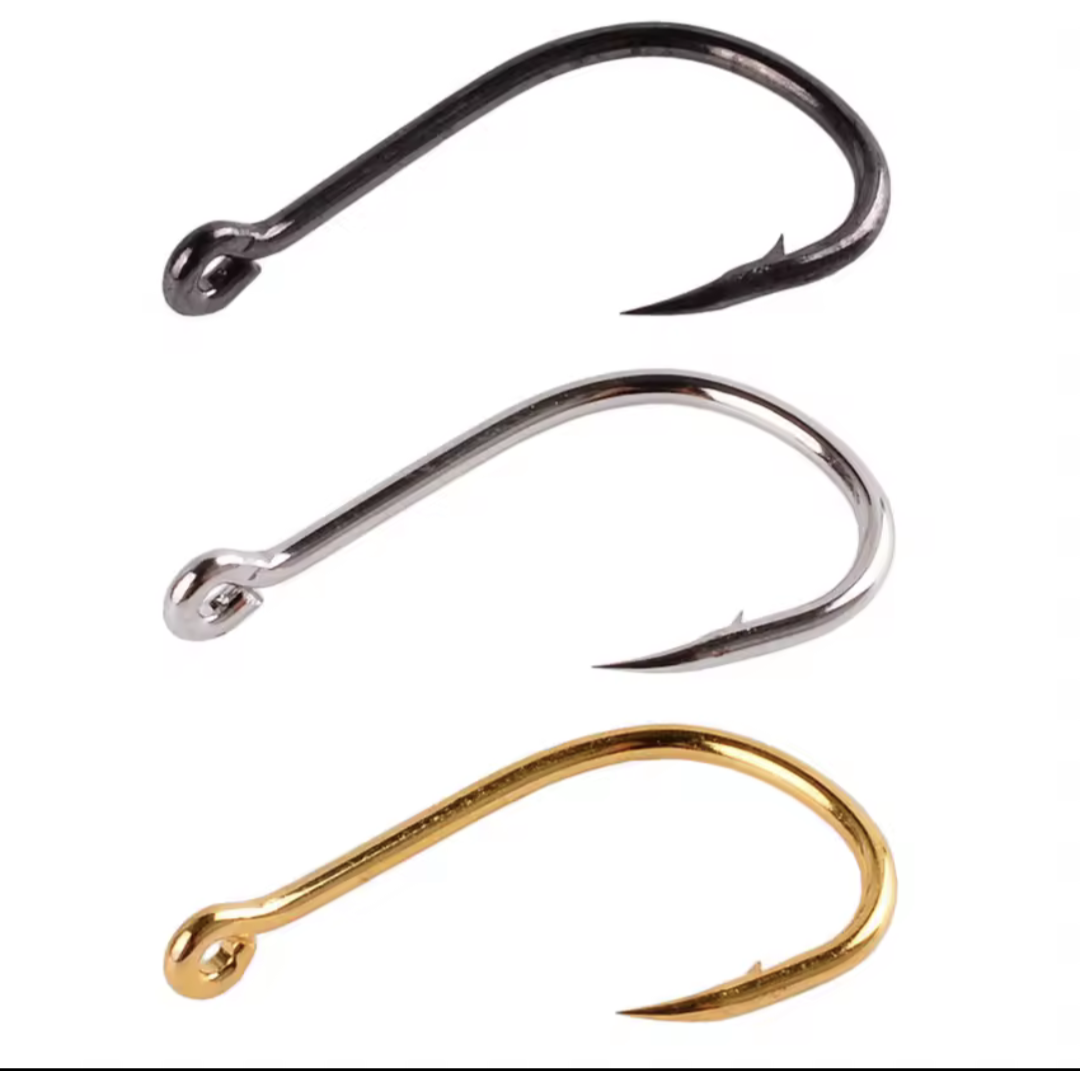 100pcs Carbon Steel Fishing Hooks Set