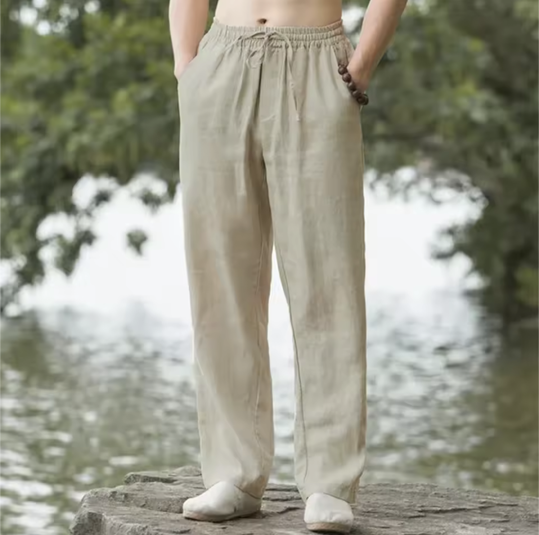 Men’s Cotton Linen Beach Joggers