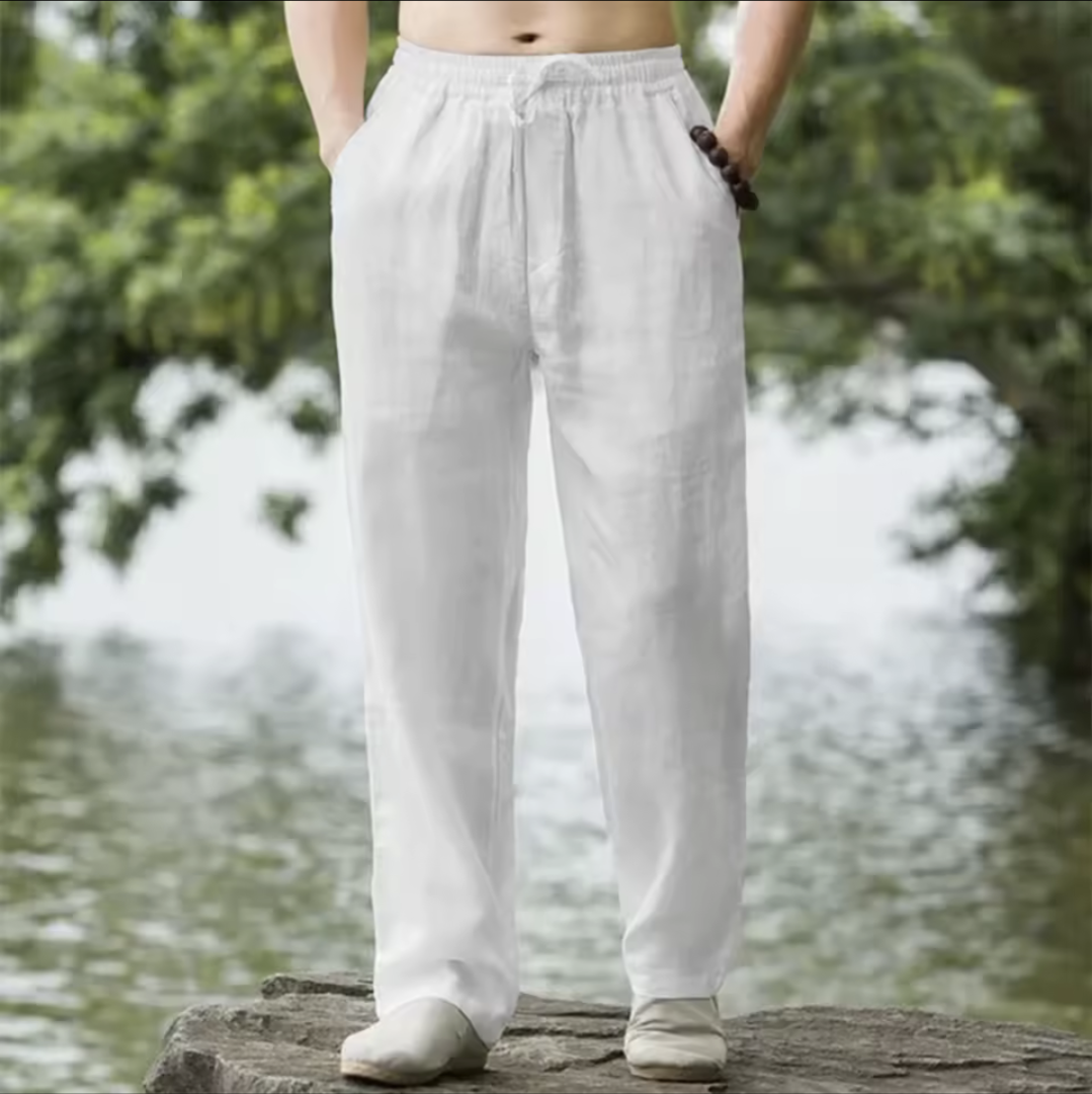 Men’s Cotton Linen Beach Joggers