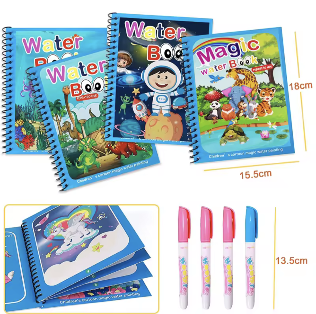 Magic Water Drawing Book with Pen
