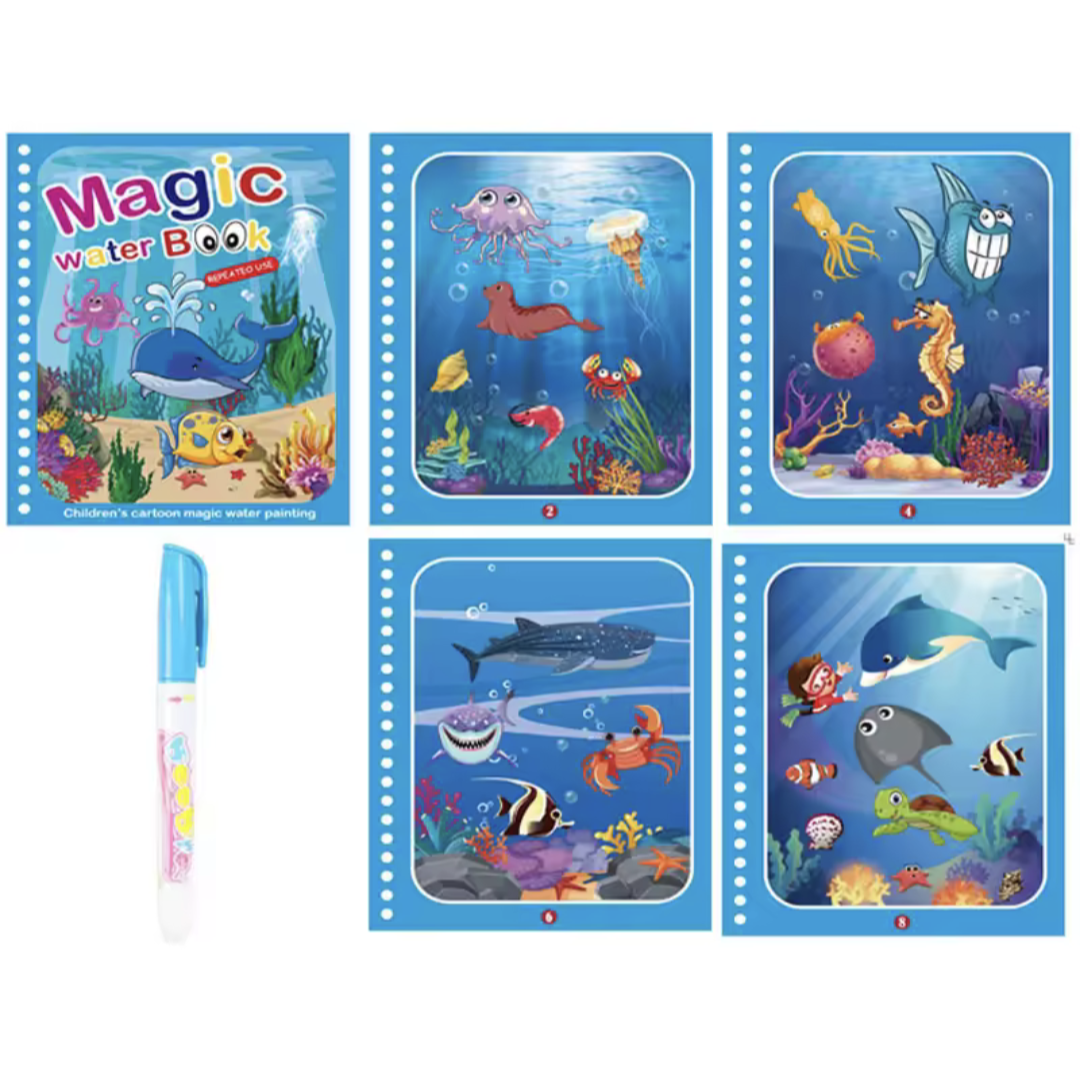 Magic Water Drawing Book with Pen