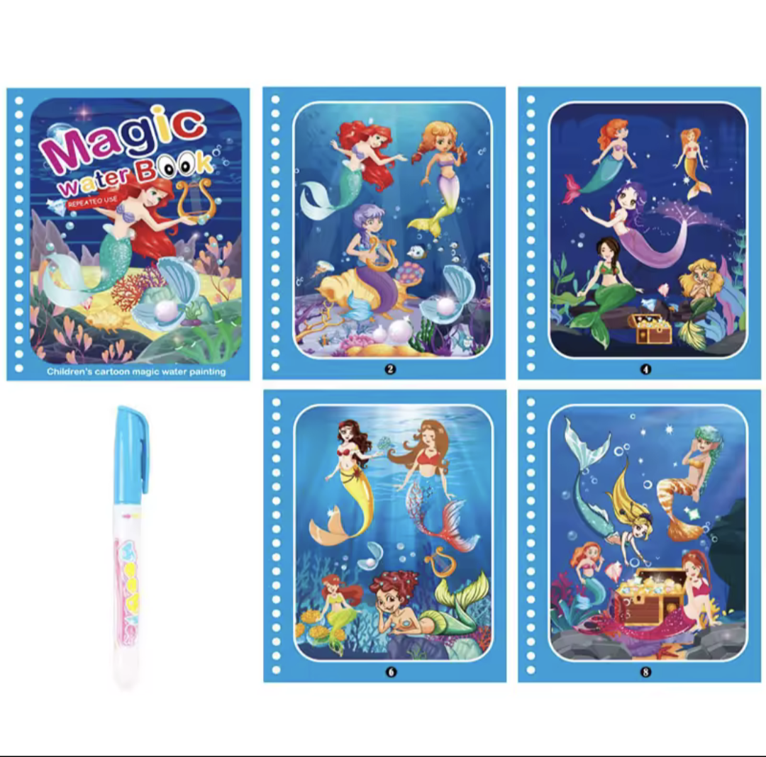 Magic Water Drawing Book with Pen