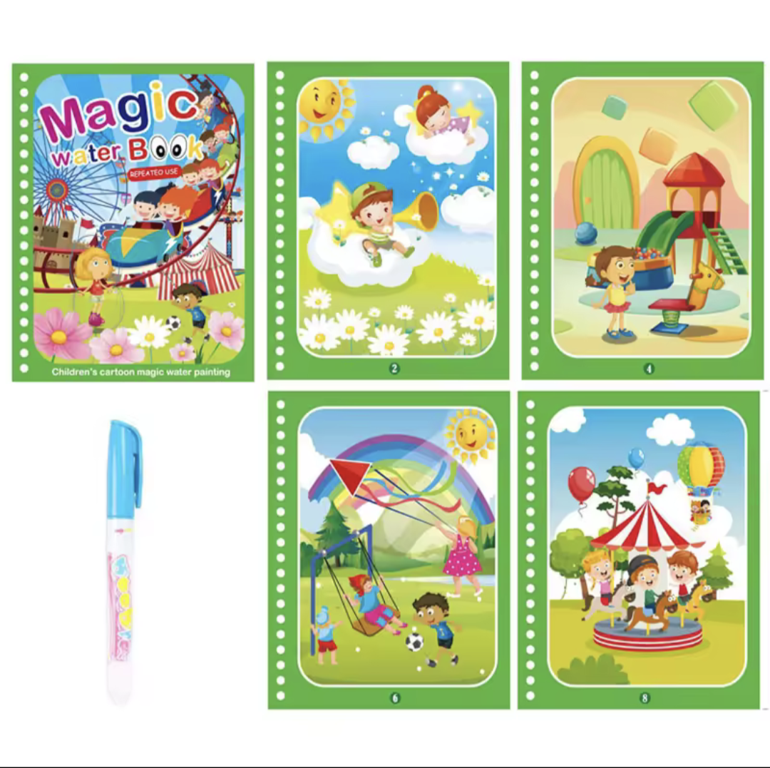 Magic Water Drawing Book with Pen