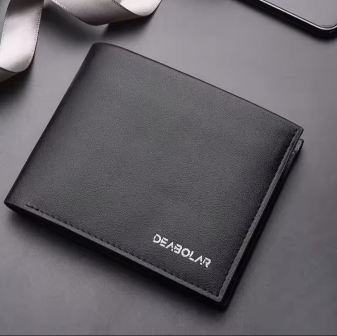 Genuine Leather Men’s Short Wallet