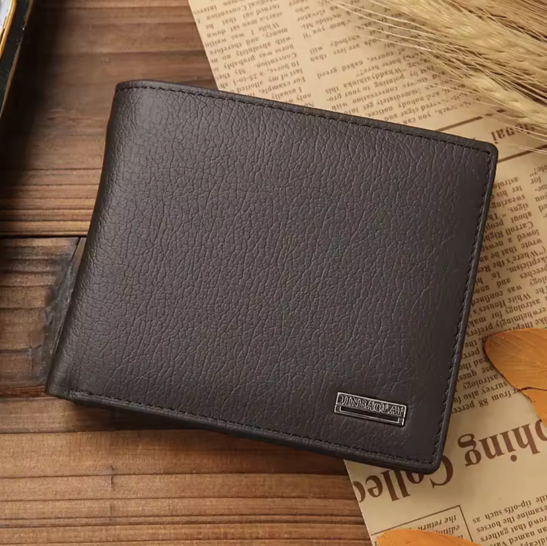 Genuine Leather Men’s Short Wallet