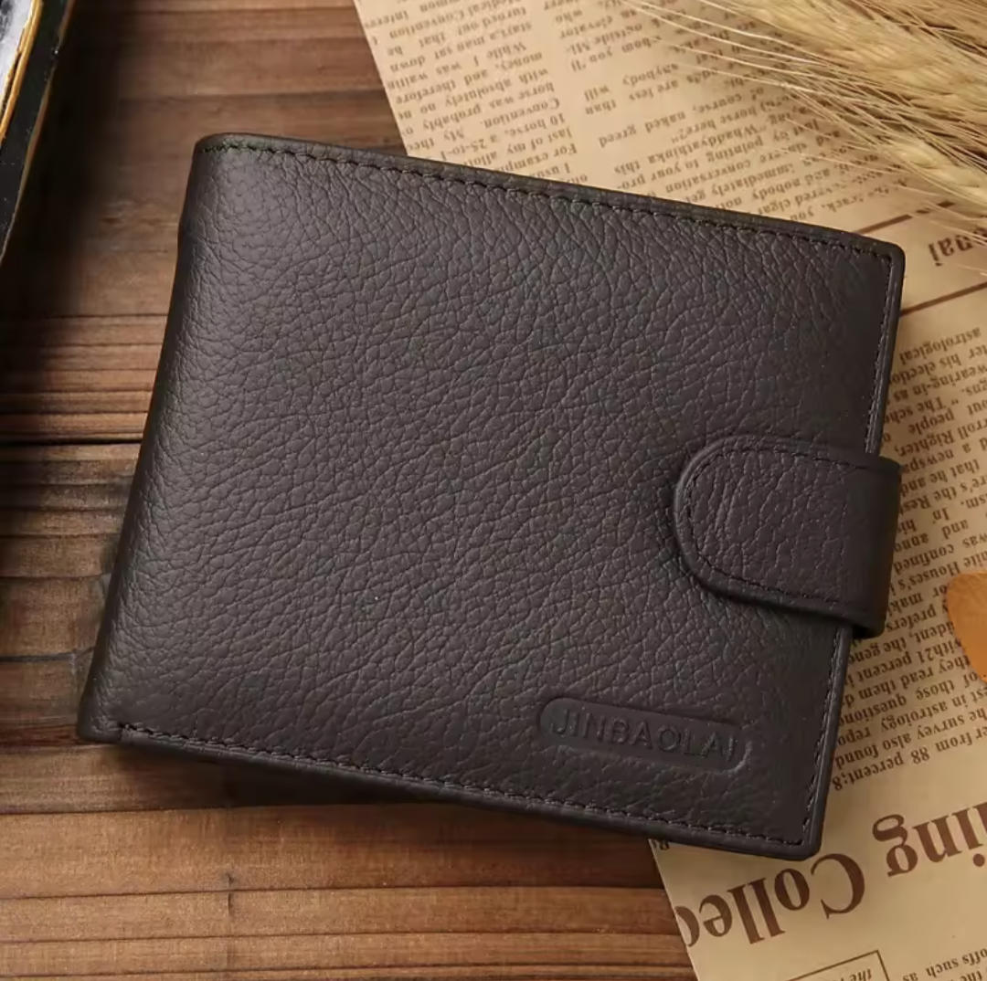 Genuine Leather Men’s Short Wallet