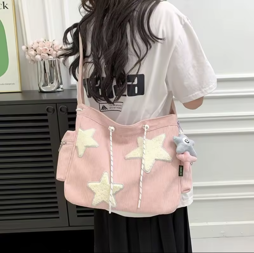 Niche Design Corduroy Tote Bag for Women