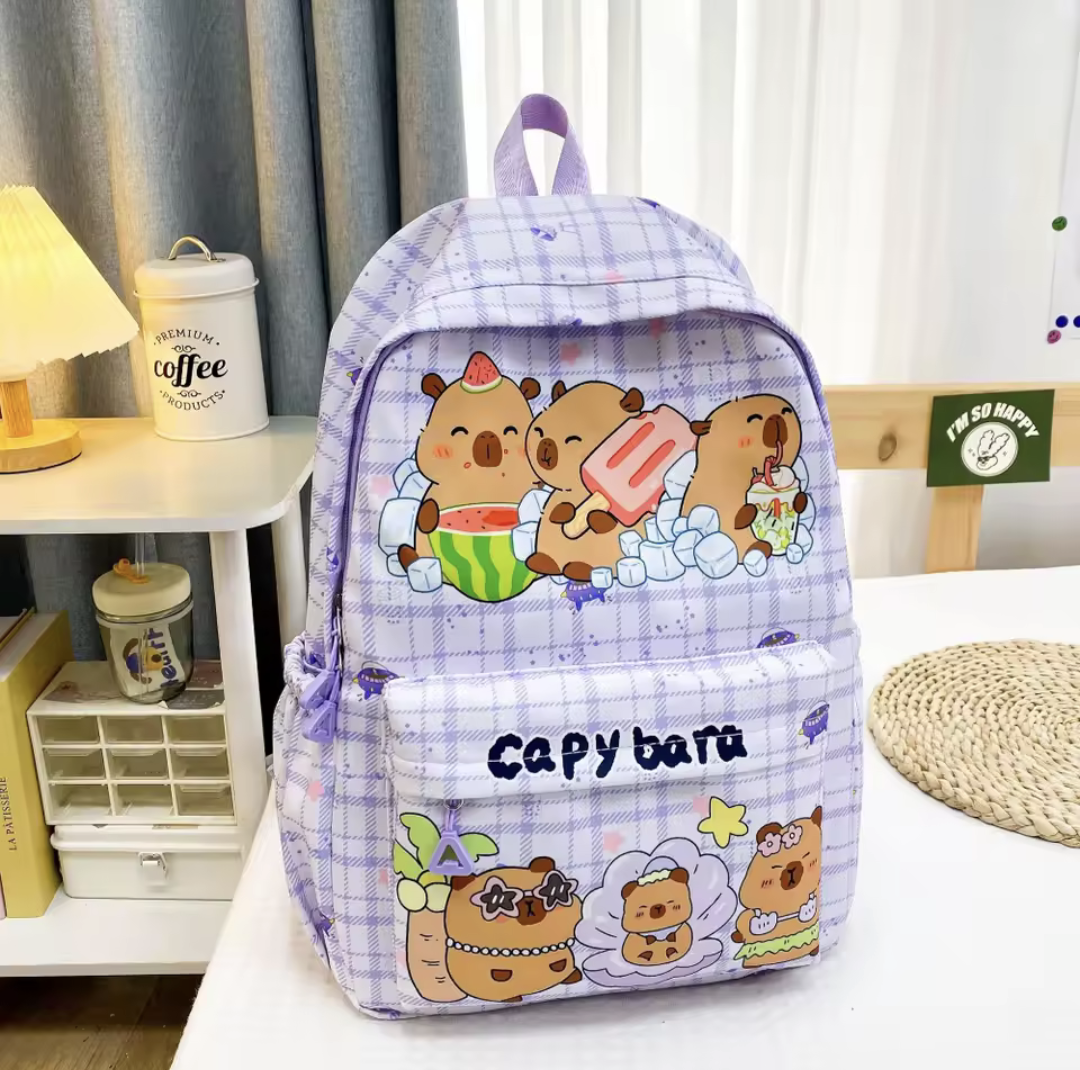 Cute Capybara Cartoon Backpack