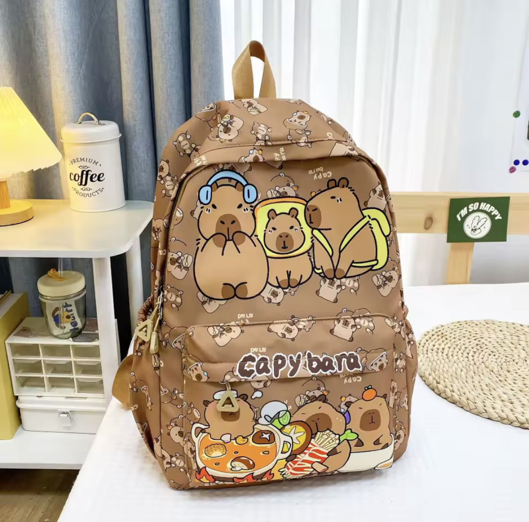 Cute Capybara Cartoon Backpack