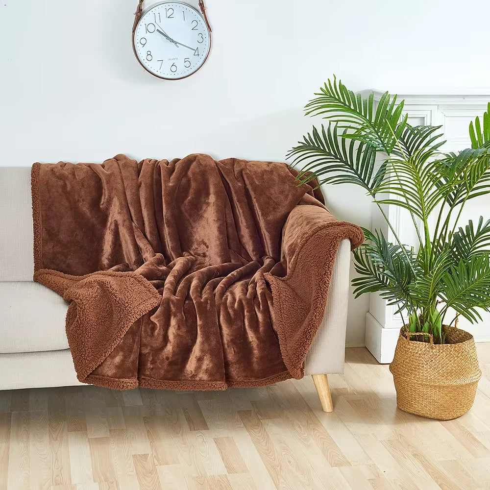 Luxury Shaggy Blanket Winter Warm Cosy