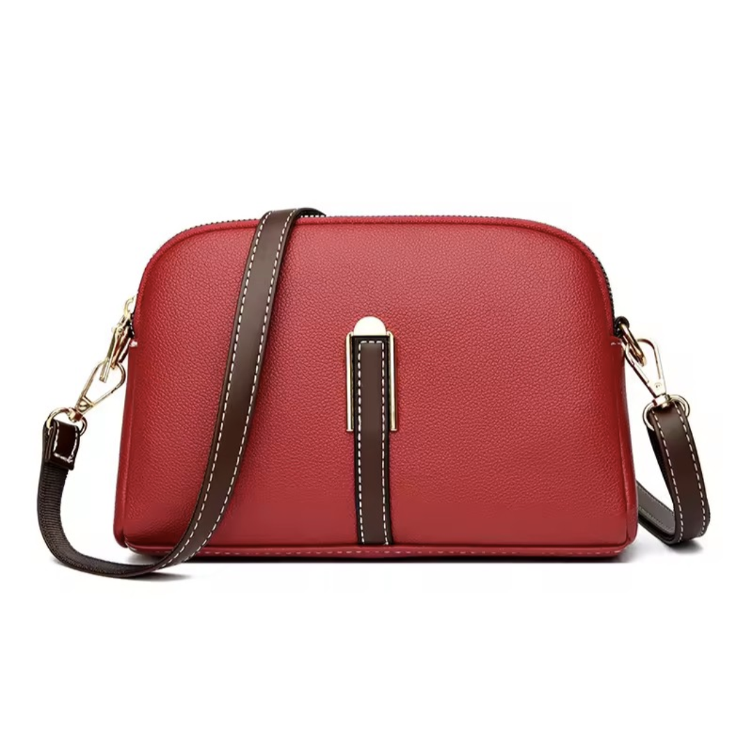 Luxury Cowhide Flap Handbag