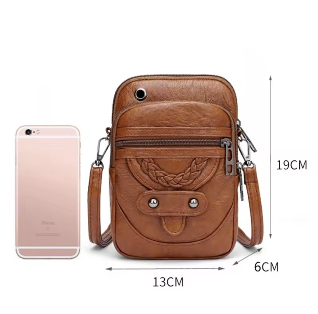 Multi-Functional Leather Shoulder Bag