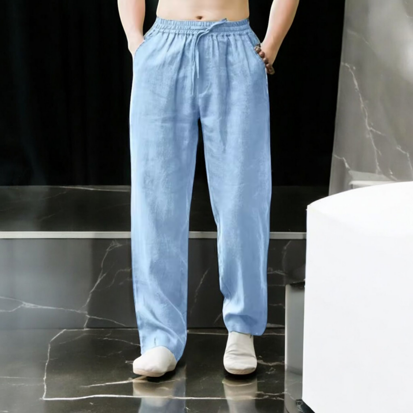 Men’s Cotton Linen Beach Joggers