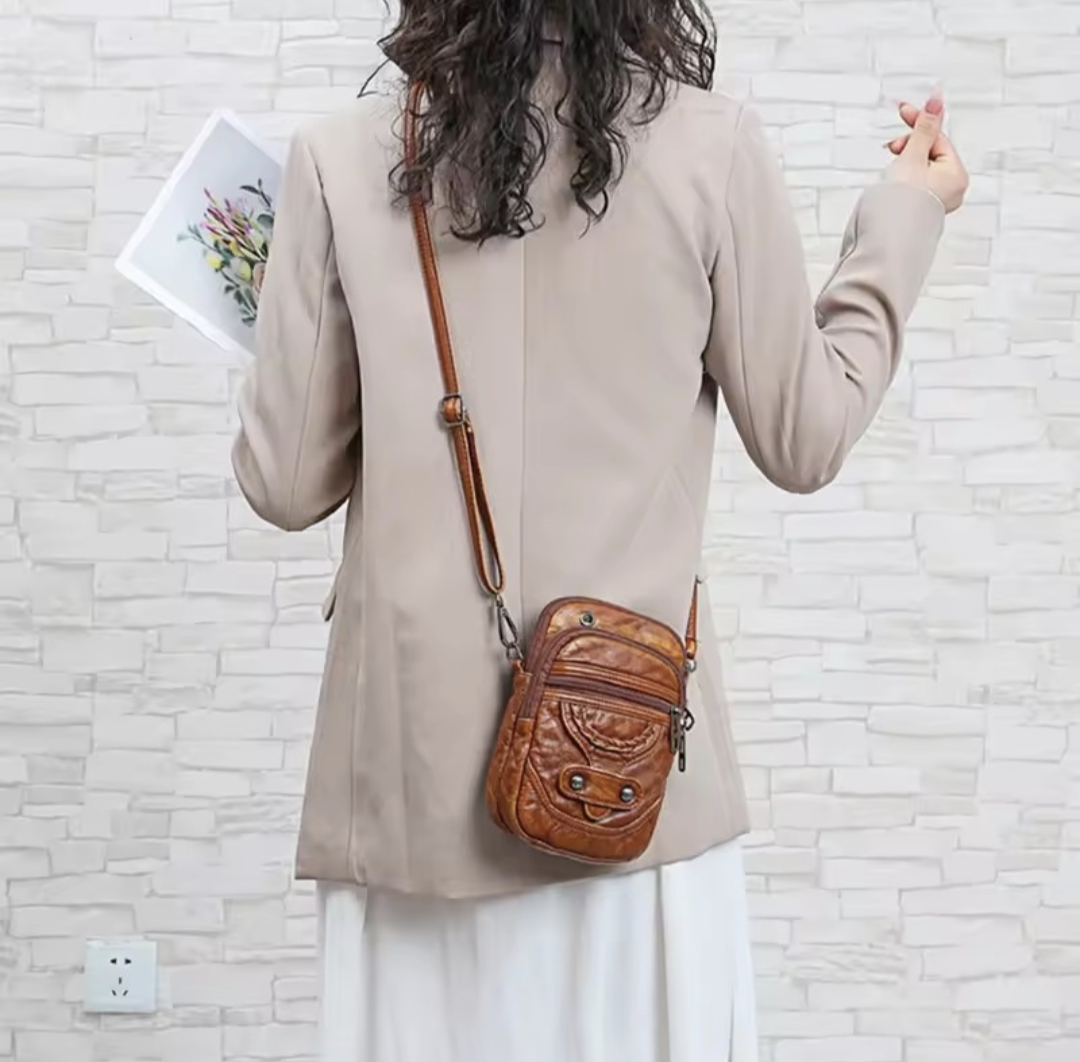 Multi-Functional Leather Shoulder Bag