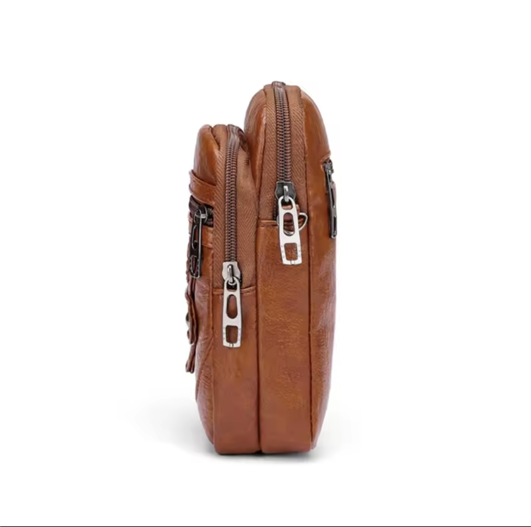 Multi-Functional Leather Shoulder Bag