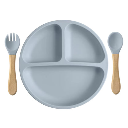 3PCS Baby Silicone Feeding Set