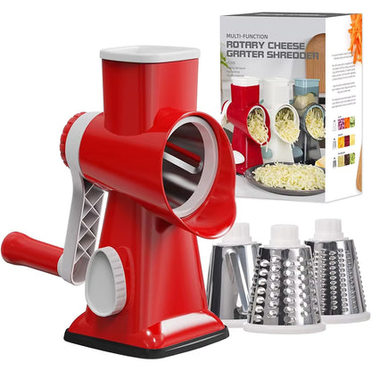 3-in-1 Rotary Cheese Grater & Vegetable Slicer