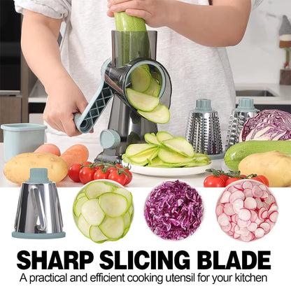 3-in-1 Rotary Cheese Grater & Vegetable Slicer