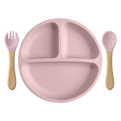 3PCS Baby Silicone Feeding Set