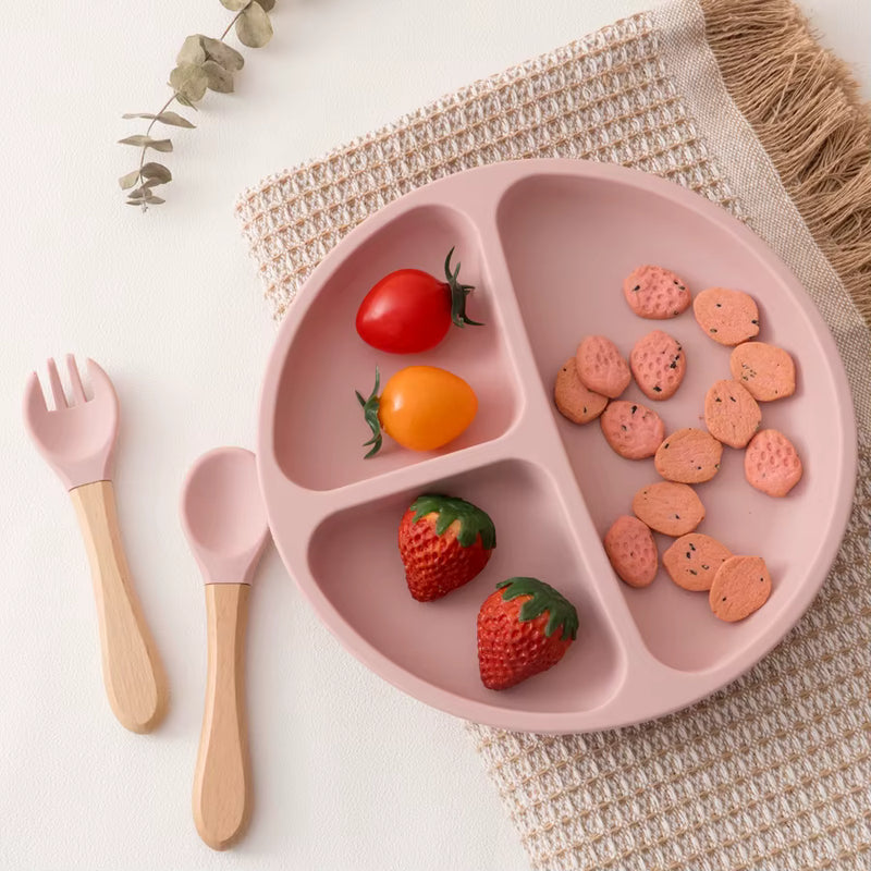 3PCS Baby Silicone Feeding Set