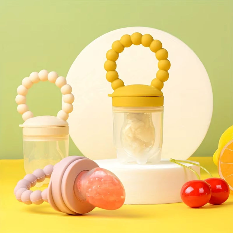 3pcs Children's Silicone Fruit & Vegetable Feeder With Handle