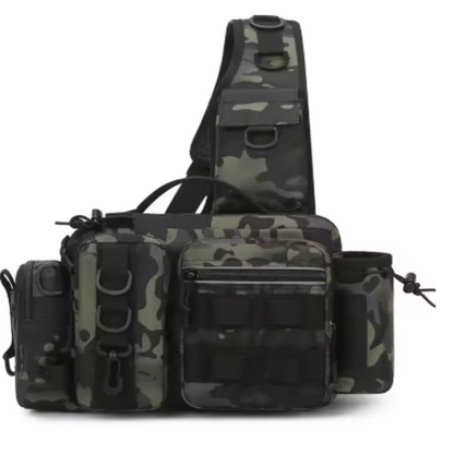 Fishing Tackle Backpack with Rod Holder