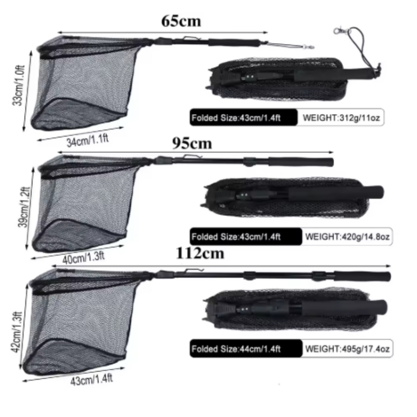 Telescopic Fishing Landing Net (65–112cm)
