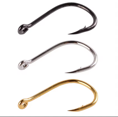 100pcs Carbon Steel Fishing Hooks Set