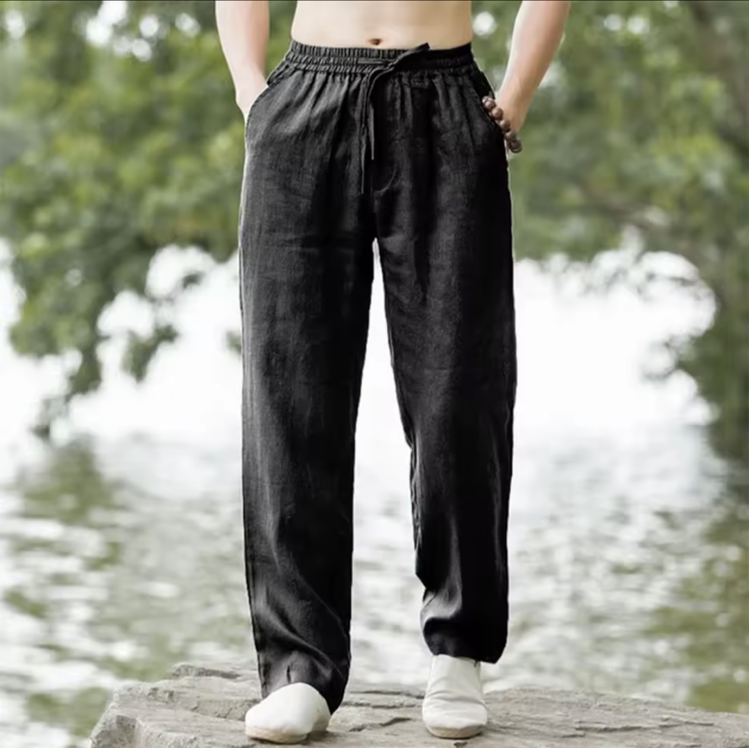 Men’s Cotton Linen Beach Joggers