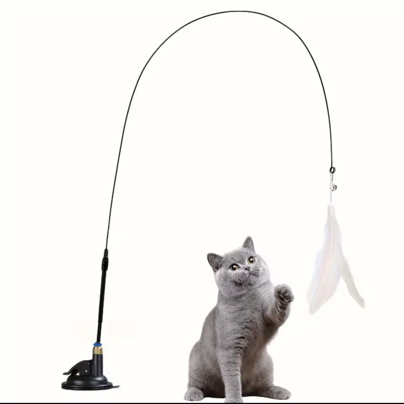 Interactive Cat Teaser Toy with Bell & Feather