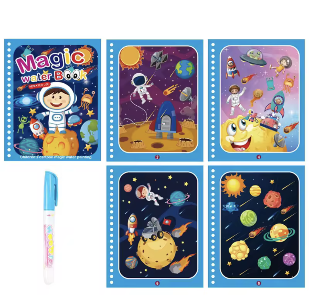 Magic Water Drawing Book with Pen