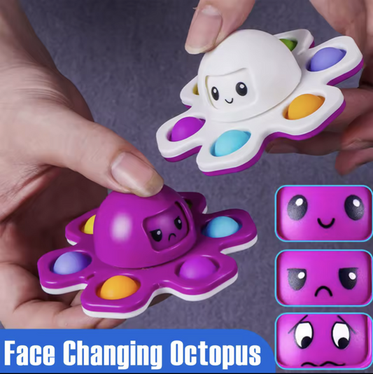 Face-Changing Push Bubble Fidget Spinner