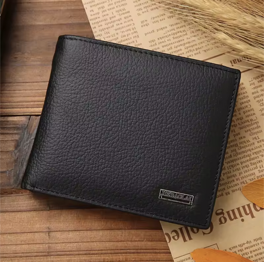 Genuine Leather Men’s Short Wallet