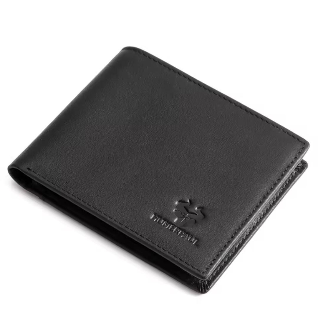 KAVI'S Men’s Leather Wallet with RFID Protection