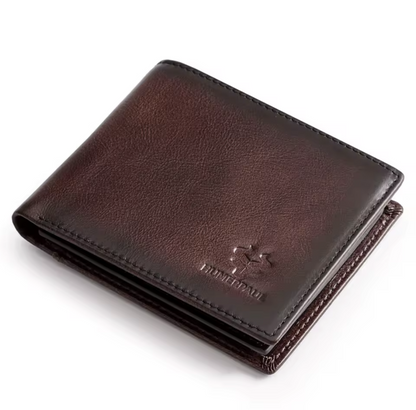 KAVI'S Men’s Leather Wallet with RFID Protection