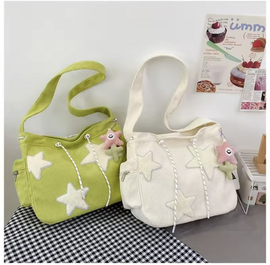 Niche Design Corduroy Tote Bag for Women