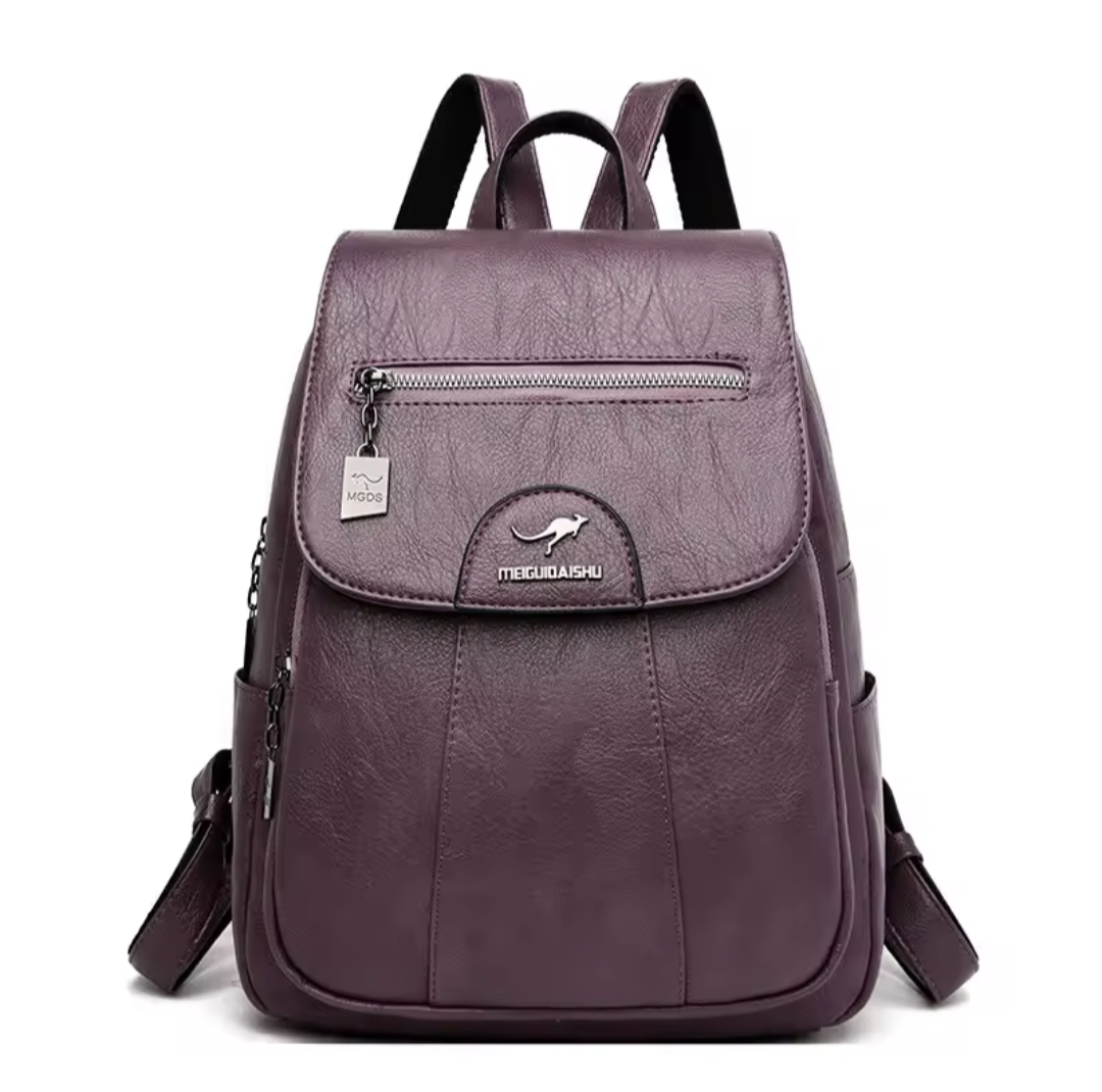 Vintage Soft Leather Backpack for Women