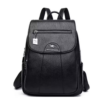 Vintage Soft Leather Backpack for Women