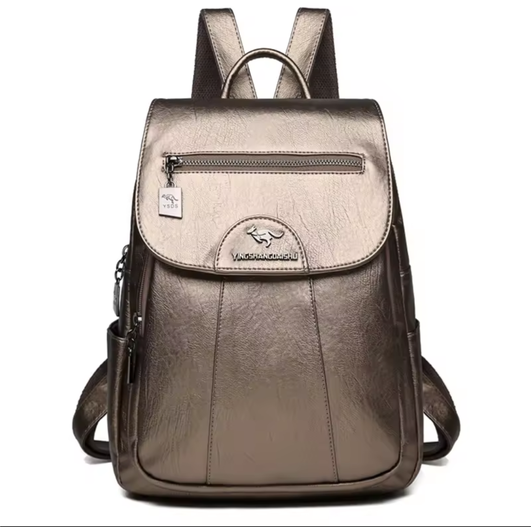 Vintage Soft Leather Backpack for Women