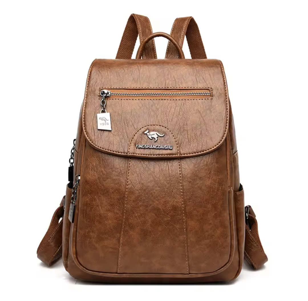 Vintage Soft Leather Backpack for Women