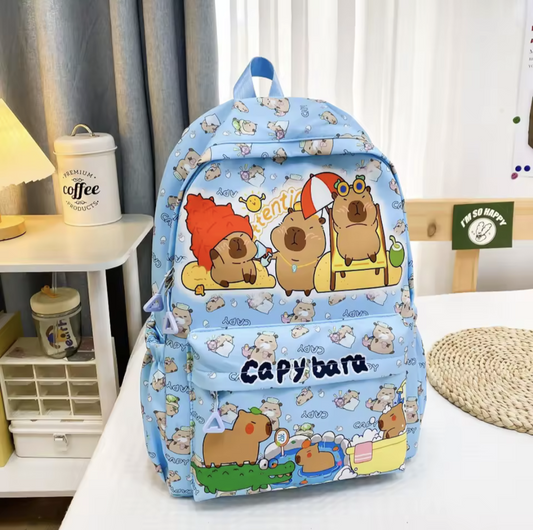 Cute Capybara Cartoon Backpack