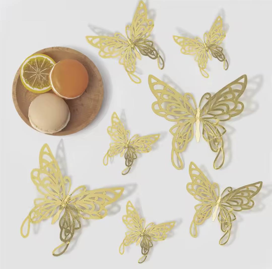 3D Hollow Butterfly Wall Stickers